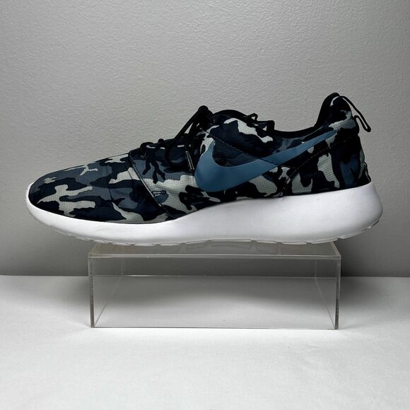 Nike Roshe Run Black Camo Men's Size 11: Lightweight Style & Comfort - Picture 4 of 9